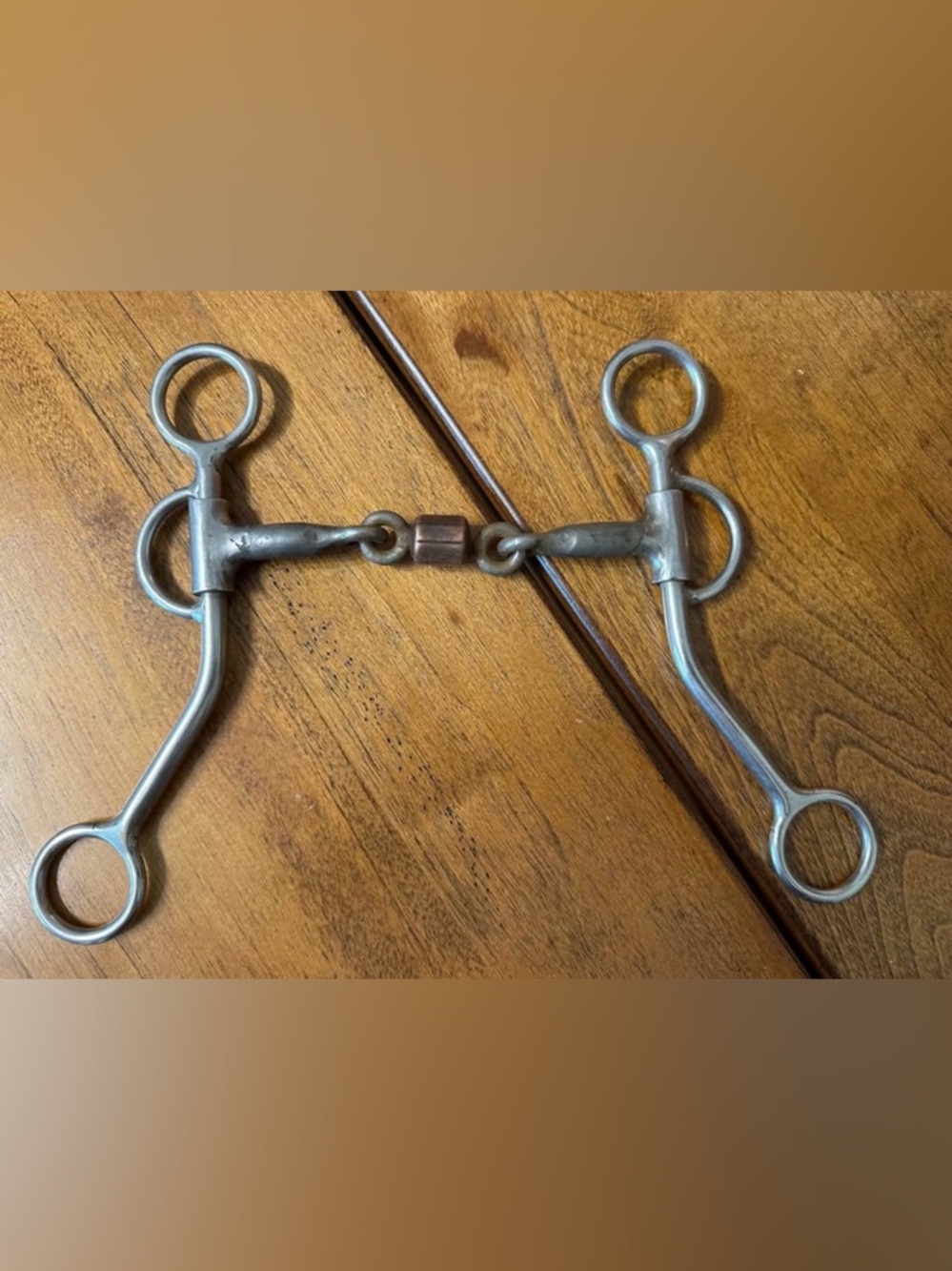 Horse Tack - 5” Reinsman 3 Piece Copper Roller Shanked Snaffle Western Bit